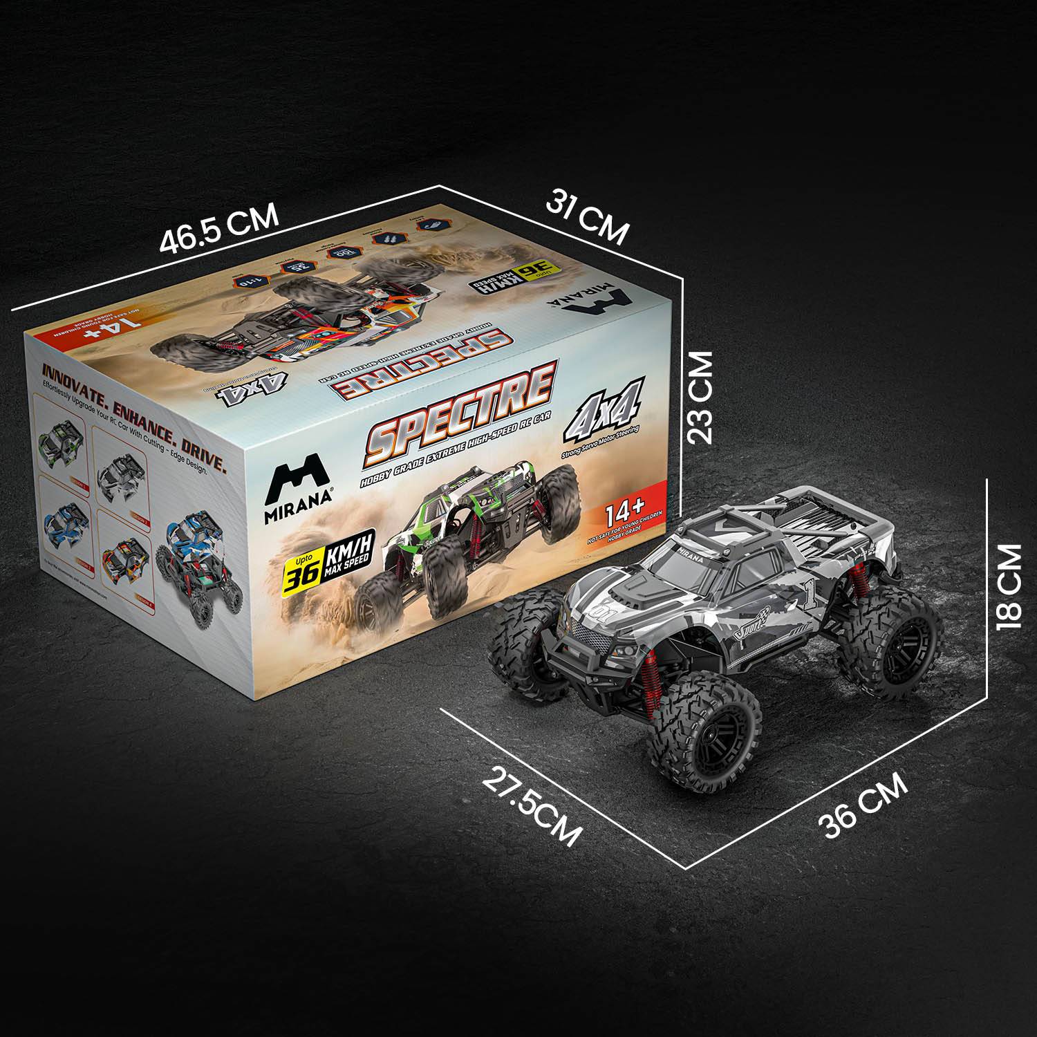 Spectre 4x4 Differential Drive Hobby Grade High Speed Adventure Truck